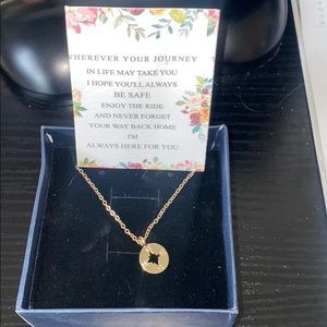 Never be lost, compass necklace
